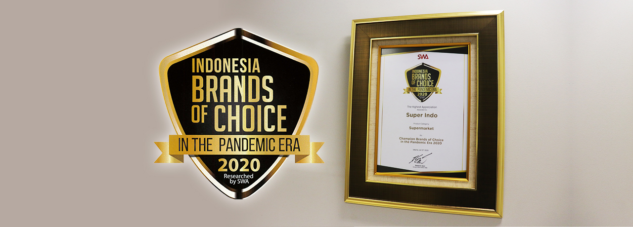 Super Indo Raih penghargaan Brand of Choice in Pandemic Era dari SWA