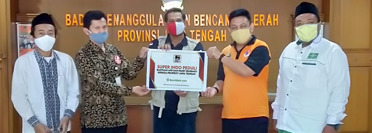Super Indo Serahkan Bantuan Penanganan COVID-19 di Provinsi Jawa Tengah
