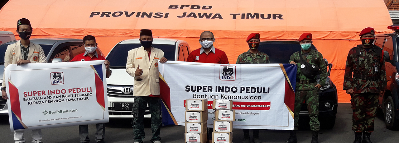 Super Indo Serahkan Bantuan Penanganan COVID-19 di Provinsi Jawa Timur